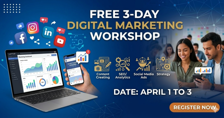 Free 3-Day Practical Digital Marketing Workshop